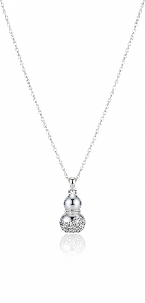 Silver neck chain - Forest of Emerald Freshwater Pearl Silver Necklace